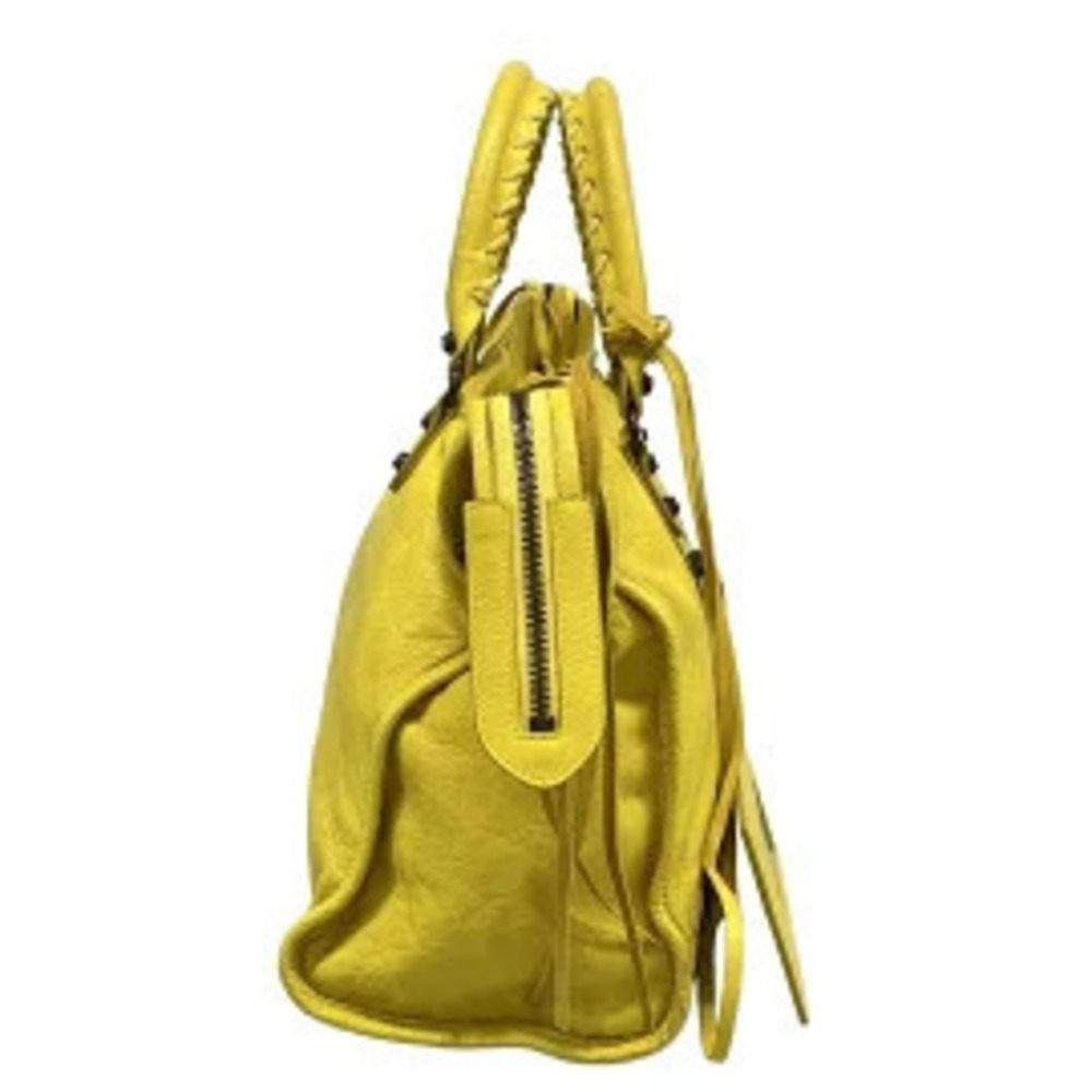 Balenciaga The City Handbag Yellow Leather